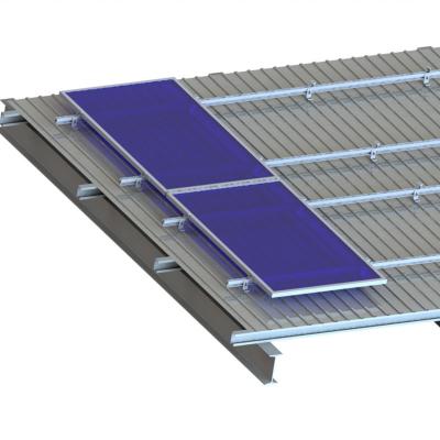  Trapézio telhado de metal l pés sistema de montagem solar