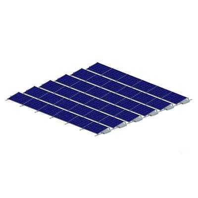 sistema de montagem solar de lastro de telhado plano
