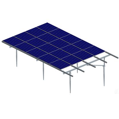 Sistema de montagem solar de solo de alumínio com base de parafuso de aterramento - tipo A
