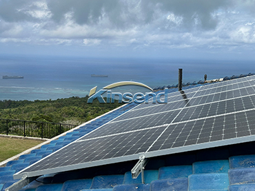 Sistema de montagem de telhas em telhados, Saipan