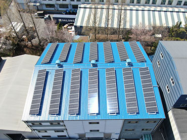Projeto de telhado de metal solar 160.04kw , Coréia