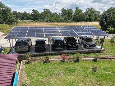 Garagem solar de alumínio, Malásia