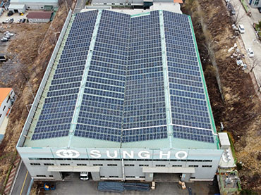 Projeto de telhado de metal solar 208KW, Coréia