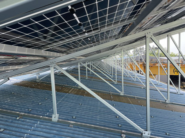 Sistema de montagem de telhado de metal 128KW, Coréia